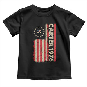 Jimmy Carter Toddler T Shirt 39th US President 1976 Retro American Flag TS09 Black Print Your Wear