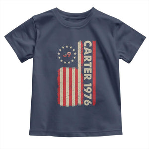 Jimmy Carter Toddler T Shirt 39th US President 1976 Retro American Flag TS09 Navy Print Your Wear