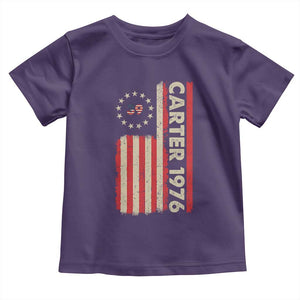 Jimmy Carter Toddler T Shirt 39th US President 1976 Retro American Flag TS09 Purple Print Your Wear