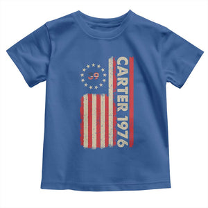 Jimmy Carter Toddler T Shirt 39th US President 1976 Retro American Flag TS09 Royal Blue Print Your Wear