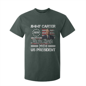 Jimmy Carter T Shirt For Kid 39th US President 1976 We The People American Flag TS09 Dark Forest Green Print Your Wear