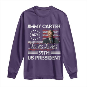 Jimmy Carter Long Sleeve Shirt 39th US President 1976 We The People American Flag TS09 Purple Print Your Wear