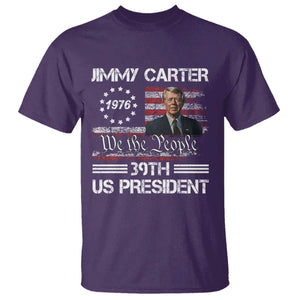 Jimmy Carter T Shirt 39th US President 1976 We The People American Flag TS09 Purple Print Your Wear