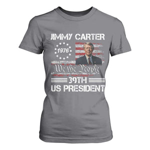 Jimmy Carter T Shirt For Women 39th US President 1976 We The People American Flag TS09 Charcoal Print Your Wear