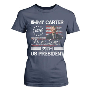 Jimmy Carter T Shirt For Women 39th US President 1976 We The People American Flag TS09 Navy Print Your Wear