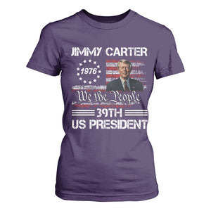 Jimmy Carter T Shirt For Women 39th US President 1976 We The People American Flag TS09 Purple Print Your Wear