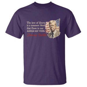 Jimmy Carter Quote T Shirt The Love Of Liberty Flows In Our American Veins TS09 Purple Print Your Wear