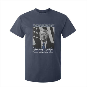 Jimmy Carter Quote T Shirt For Kid The Measure Of A Society TS09 Navy Print Your Wear