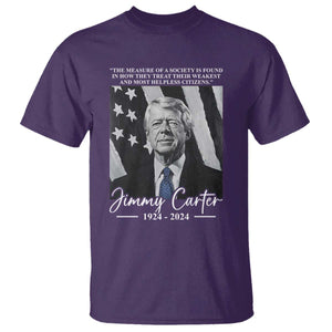 Jimmy Carter Quote T Shirt The Measure Of A Society TS09 Purple Print Your Wear