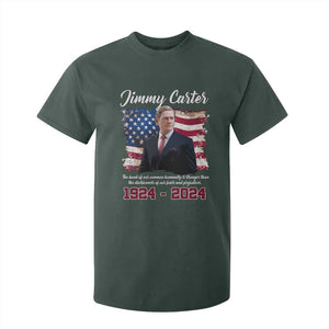 Jimmy Carter T Shirt For Kid A Legacys Of Peace And Humanitys TS09 Dark Forest Green Print Your Wear