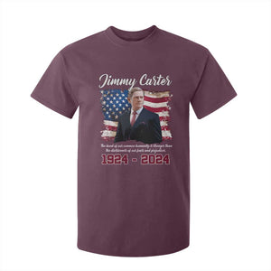 Jimmy Carter T Shirt For Kid A Legacys Of Peace And Humanitys TS09 Maroon Print Your Wear