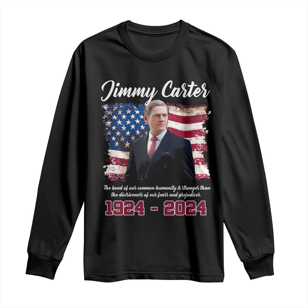 Jimmy Carter Long Sleeve Shirt A Legacys Of Peace And Humanitys TS09 Black Print Your Wear