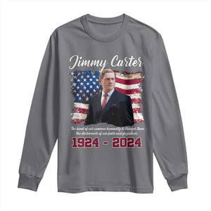 Jimmy Carter Long Sleeve Shirt A Legacys Of Peace And Humanitys TS09 Charcoal Print Your Wear