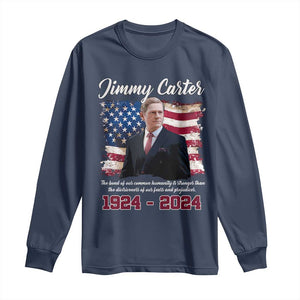 Jimmy Carter Long Sleeve Shirt A Legacys Of Peace And Humanitys TS09 Navy Print Your Wear