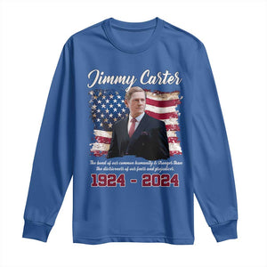 Jimmy Carter Long Sleeve Shirt A Legacys Of Peace And Humanitys TS09 Royal Blue Print Your Wear