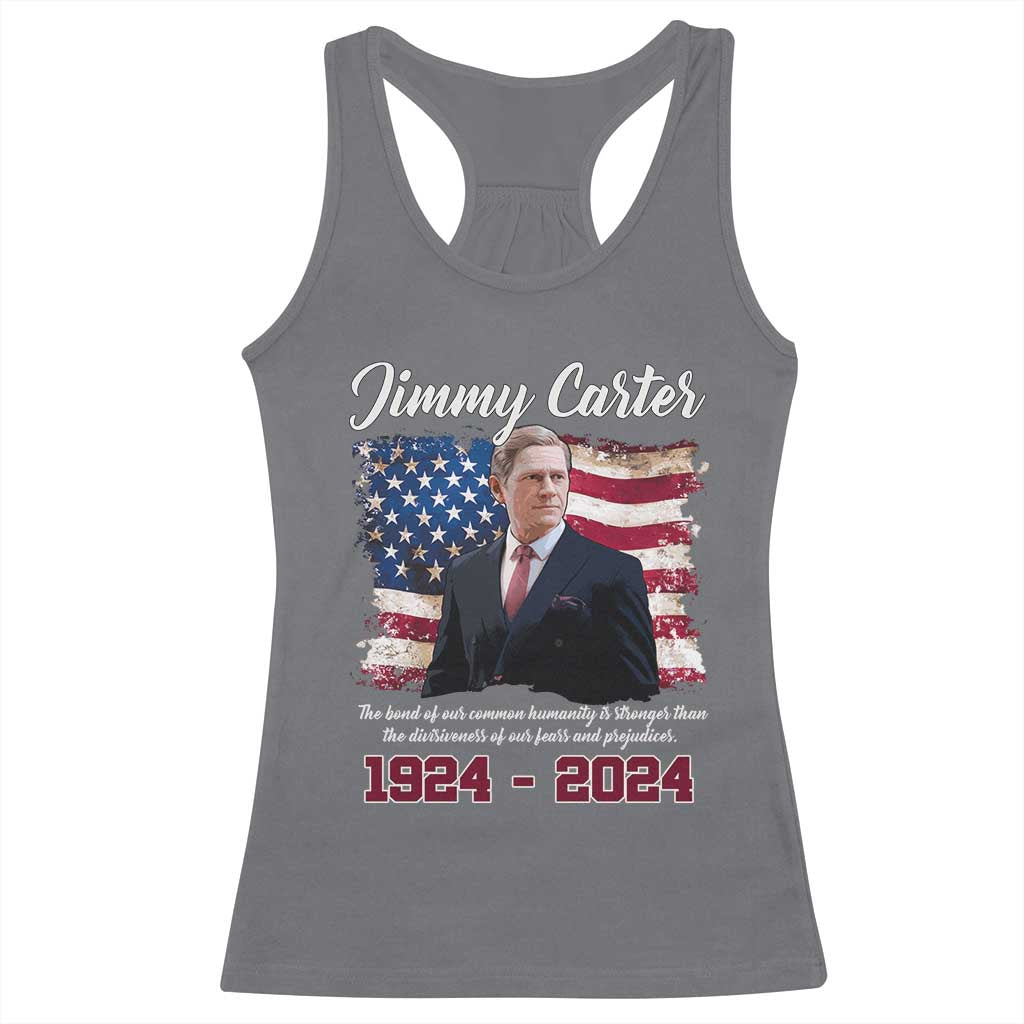Jimmy Carter Racerback Tank Top A Legacys Of Peace And Humanitys TS09 Charcoal Print Your Wear