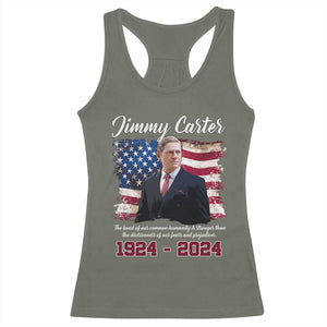 Jimmy Carter Racerback Tank Top A Legacys Of Peace And Humanitys TS09 Military Green Print Your Wear