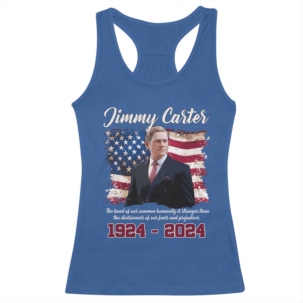 Jimmy Carter Racerback Tank Top A Legacys Of Peace And Humanitys TS09 Royal Blue Print Your Wear