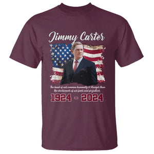 Jimmy Carter T Shirt A Legacys Of Peace And Humanitys TS09 Maroon Print Your Wear