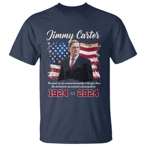 Jimmy Carter T Shirt A Legacys Of Peace And Humanitys TS09 Navy Print Your Wear