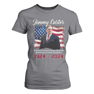 Jimmy Carter T Shirt For Women A Legacys Of Peace And Humanitys TS09 Charcoal Print Your Wear