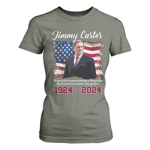 Jimmy Carter T Shirt For Women A Legacys Of Peace And Humanitys TS09 Military Green Print Your Wear