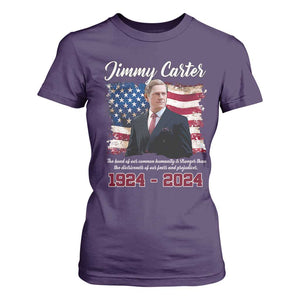 Jimmy Carter T Shirt For Women A Legacys Of Peace And Humanitys TS09 Purple Print Your Wear