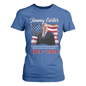 Jimmy Carter T Shirt For Women A Legacys Of Peace And Humanitys TS09 Royal Blue Print Your Wear