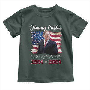 Jimmy Carter Toddler T Shirt A Legacys Of Peace And Humanitys TS09 Dark Forest Green Print Your Wear