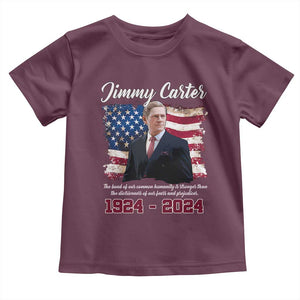 Jimmy Carter Toddler T Shirt A Legacys Of Peace And Humanitys TS09 Maroon Print Your Wear