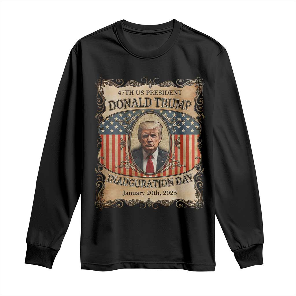 President Donald Trump Inauguration Day 2025 Long Sleeve Shirt TS09 Black Print Your Wear