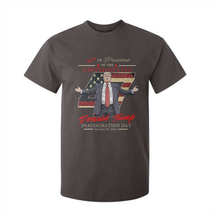 Trump Inauguration Day 2025 T Shirt For Kid 47th US President American Flag TS09 Dark Chocolate Print Your Wear