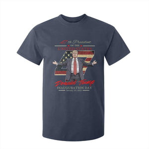 Trump Inauguration Day 2025 T Shirt For Kid 47th US President American Flag TS09 Navy Print Your Wear