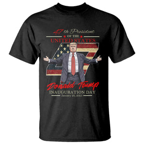 Trump Inauguration Day 2025 T Shirt 47th US President American Flag TS09 Black Print Your Wear