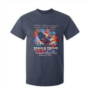 47th President Donald Trump Inauguration Day 2025 T Shirt For Kid American Eagle Fireworks TS09 Navy Print Your Wear