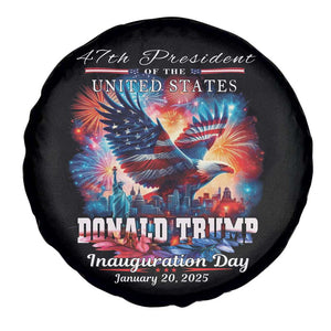 47th President Donald Trump Inauguration Day 2025 Spare Tire Cover American Eagle Fireworks TS09 Print Your Wear