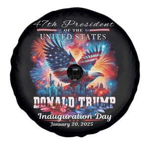 47th President Donald Trump Inauguration Day 2025 Spare Tire Cover American Eagle Fireworks TS09 Print Your Wear