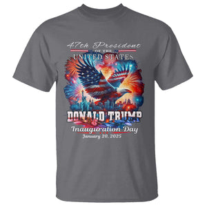 47th President Donald Trump Inauguration Day 2025 T Shirt American Eagle Fireworks TS09 Charcoal Print Your Wear