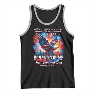 47th President Donald Trump Inauguration Day 2025 Tank Top American Eagle Fireworks TS09 Black Athletic Heather Print Your Wear