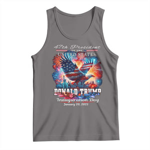 47th President Donald Trump Inauguration Day 2025 Tank Top American Eagle Fireworks TS09 Deep Heather Print Your Wear