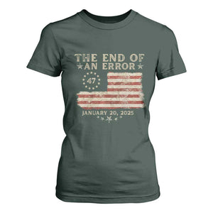 Trump Inauguration Day 2025 T Shirt For Women End Of An Error TS09 Dark Forest Green Print Your Wear