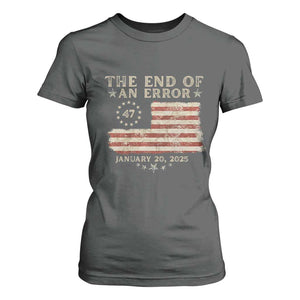 Trump Inauguration Day 2025 T Shirt For Women End Of An Error TS09 Dark Heather Print Your Wear