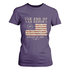 Trump Inauguration Day 2025 T Shirt For Women End Of An Error TS09 Purple Print Your Wear