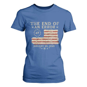 Trump Inauguration Day 2025 T Shirt For Women End Of An Error TS09 Royal Blue Print Your Wear