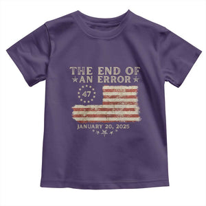 Trump Inauguration Day 2025 Toddler T Shirt End Of An Error TS09 Purple Print Your Wear