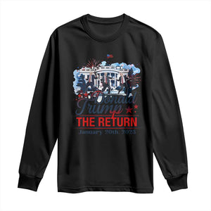 Trump Inauguration Day 2025 Long Sleeve Shirt The Return Trump Dancing TS09 Black Print Your Wear