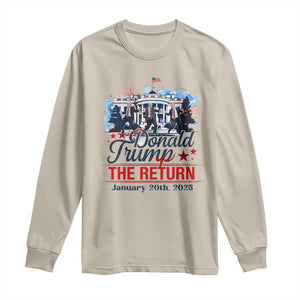 Trump Inauguration Day 2025 Long Sleeve Shirt The Return Trump Dancing TS09 Sand Print Your Wear