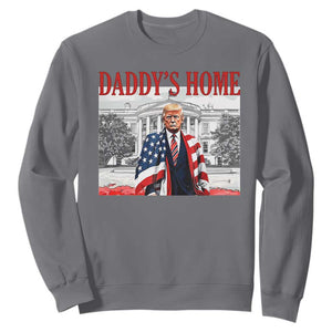 Trump 2025 Sweatshirt Daddy's Home Trump Inauguration Day TS09 Charcoal Print Your Wear