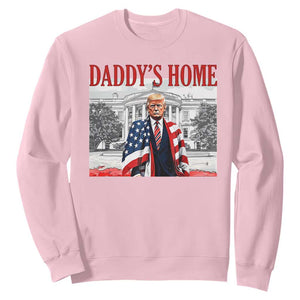 Trump 2025 Sweatshirt Daddy's Home Trump Inauguration Day TS09 Light Pink Print Your Wear