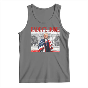 Trump 2025 Tank Top Daddy's Home Trump Inauguration Day TS09 Black Heather Print Your Wear